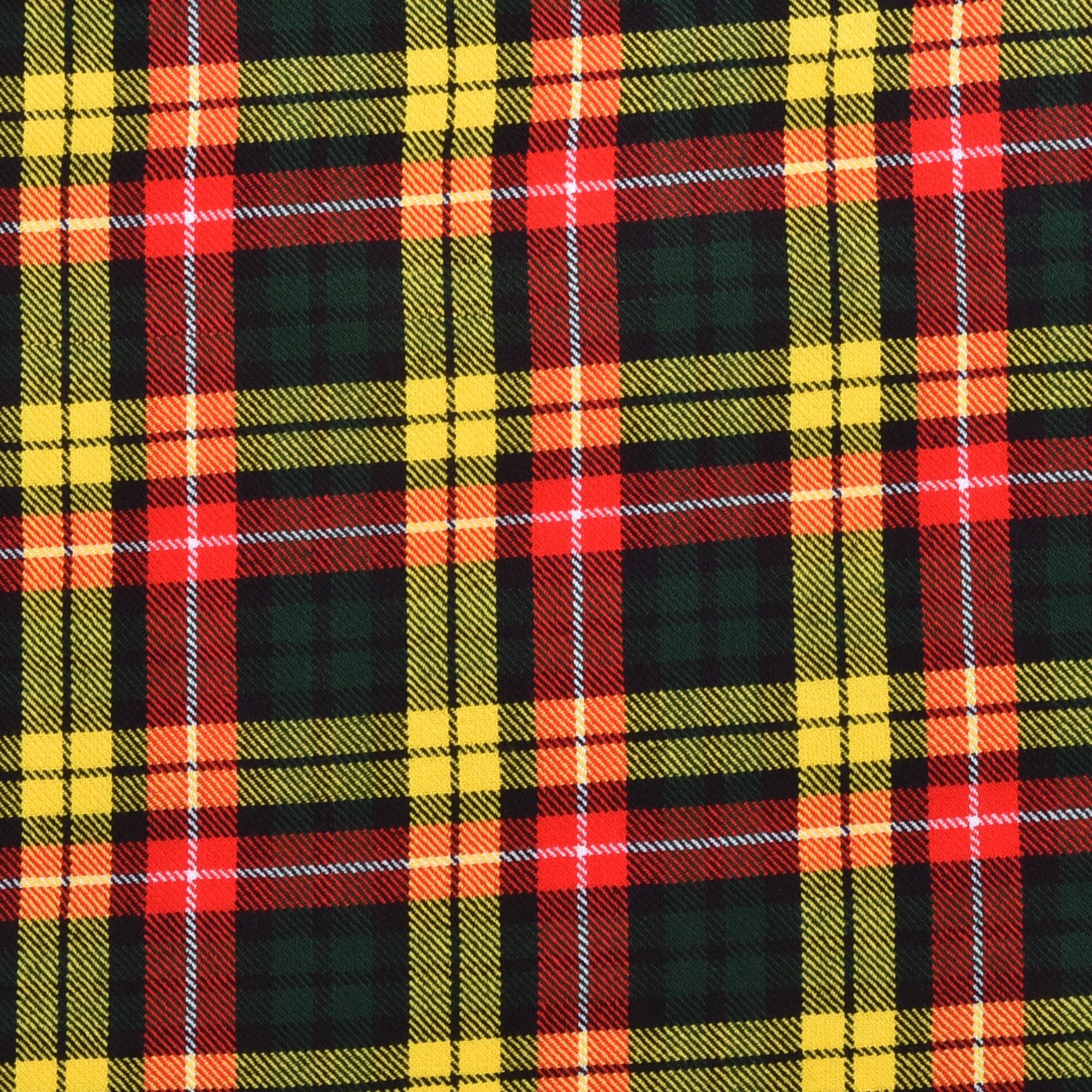 Scottish 13oz Tartan Plaid Fabric By The Yard - Buchanan Tartan
