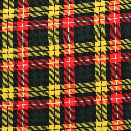 Scottish 13oz Tartan Plaid Fabric By The Yard - Buchanan Tartan