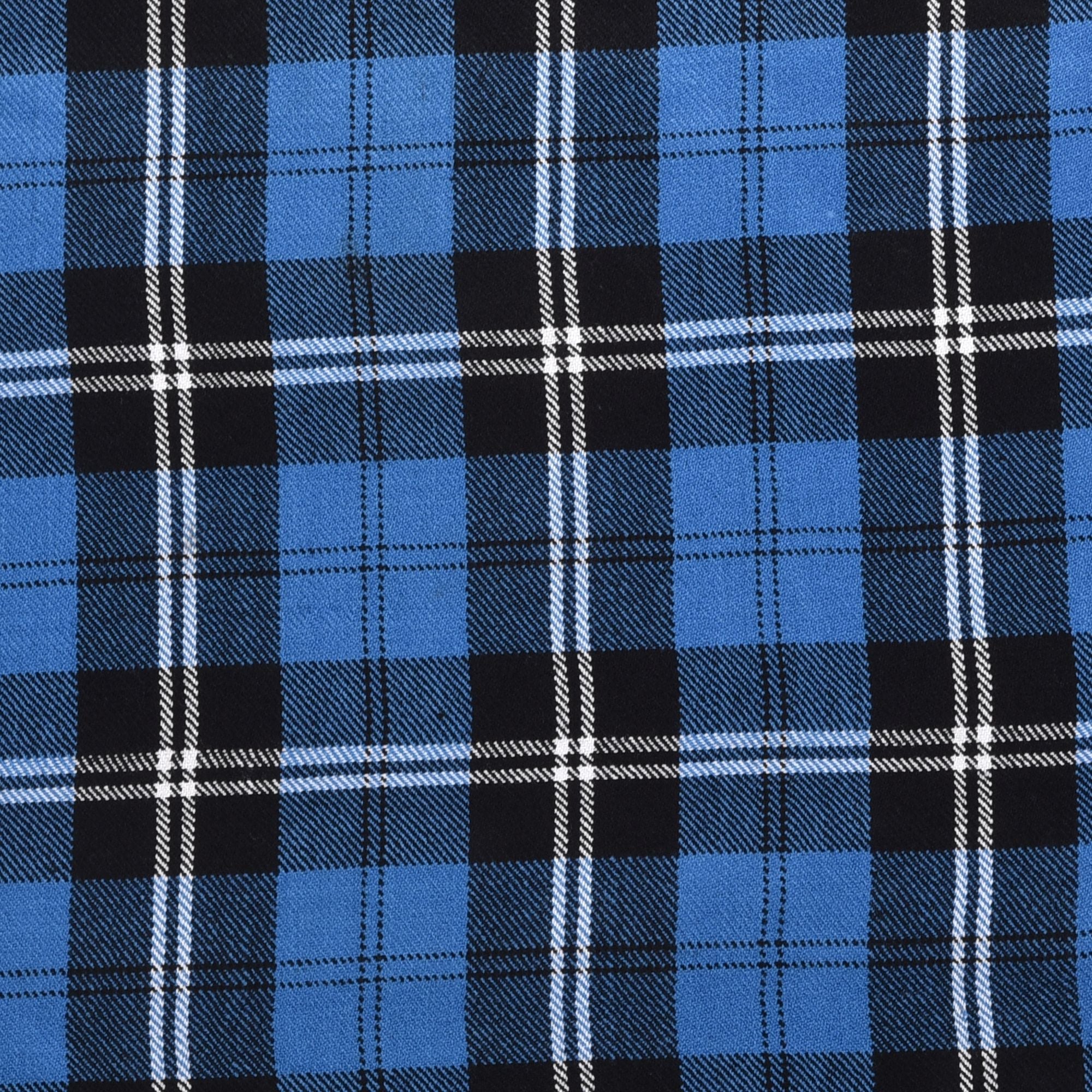 Scottish 13oz Tartan Plaid Fabric By The Yard - Blue Ramsay Tartan