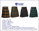 Men's 5 Yard Scottish Tartan Kilt, Highland Wedding Kilt, Buchanan Hunting Tartan Kilt