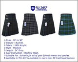 Men's 8 Yard Kilt for Men, Men's Deluxe Kilt, Scottish Tartan Kilt, Highland Wedding Kilt, Scottish National Kilt