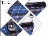 Traditional Scottish Women Tartan Bag Pleated Crossbody Purse - Adjustable Straps, Zip Closure Pride of Scotland Tartan