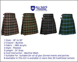 Men's 5 Yard Scottish Tartan Kilt, Highland Wedding Kilt, Mackenzie Weathered Tartan Kilt