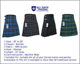 Men's 8 Yard Kilt for Men, Men's Deluxe Kilt, Scottish Tartan Kilt, Highland Wedding Kilt, Blue Ramsay Kilt