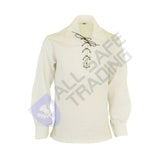 Scottish Boys Ghillie Kilt Shirt Off White Jacobite Jacobean Shirt