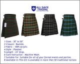 Men's 5 Yard Scottish Tartan Kilt, Highland Wedding Kilt, Brown Watch Tartan Kilt