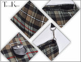 Traditional Scottish Women Tartan Bag Pleated Crossbody Purse - Adjustable Straps, Zip Closure Mackenzie Weathered Tartan