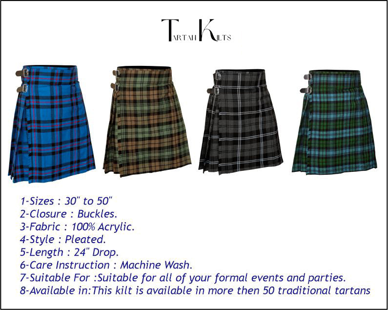 5 Yard Elliot Modern Tartan Kilt Stylish Scottish Outfit