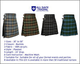 Men's 5 Yard Scottish Tartan Kilt, Highland Wedding Kilt, Gordon Weathered Tartan Kilt