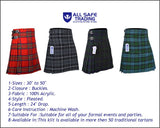Men's 8 Yard Kilt for Men, Men's Deluxe Kilt, Scottish Tartan Kilt, Highland Wedding Kilt, Royal Stewart Kilt