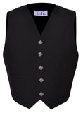 Scottish Black Argyle Kilt Jacket With Waistcoat/Vest - Sizes 36"- 54"