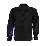 Scottish Black Ghillie Jacobite Jacobean Shirt