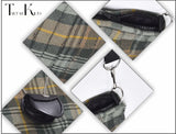 Traditional Scottish Women Tartan Bag Pleated Crossbody Purse - Adjustable Straps, Zip Closure Gordon Weathered Tartan