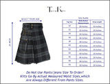 Grey Watch Tartan Pockets Utility Kilt - Cargo Kilt Sizes