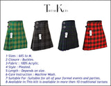 Scottish Traditional Tartan Kilt for Kids, Boys and Girls Toddler Kilts with Ease of Size - Black Watch Tartan