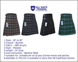 Men's 8 Yard Kilt for Men, Men's Deluxe Kilt, Scottish Tartan Kilt, Highland Wedding Kilt, Mackenzie Weathered Kilt