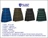 Men's 5 Yard Scottish Tartan Kilt, Highland Wedding Kilt, Elliot Modern Tartan Kilt