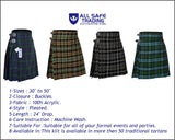 Men's 5 Yard Scottish Tartan Kilt, Highland Wedding Kilt, Black Watch Tartan Kilt