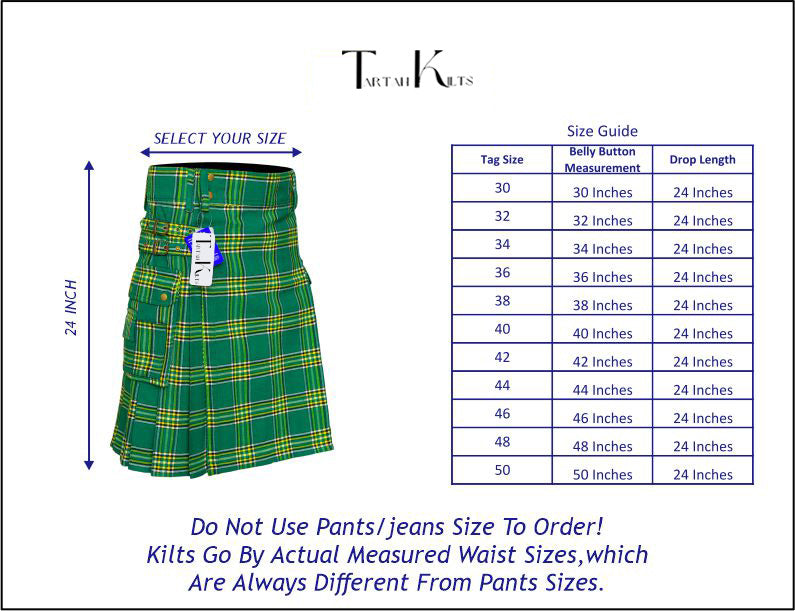 Gunn ancient tartan kilt sizes 