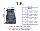  5 yard Macbeth Tartan Kilt sizes