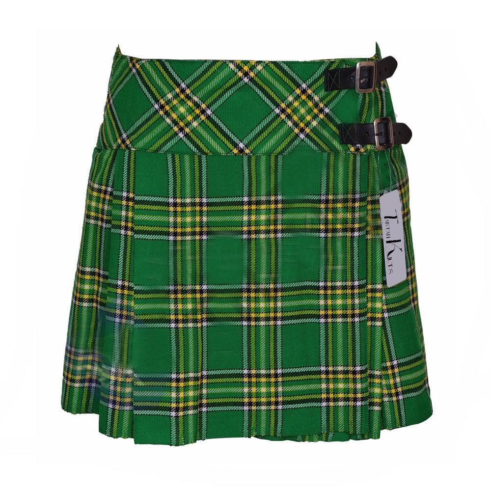 Women's 16'' Irish Heritage Tartan Pleated Billie Kilt Skirt