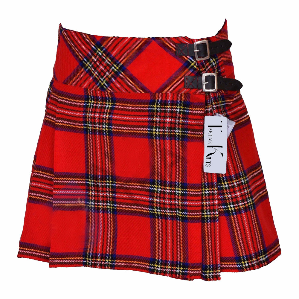 Women's 16'' Royal Stewart Tartan Pleated Billie Kilt Skirt