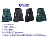 Men's 8 Yard Kilt for Men, Men's Deluxe Kilt, Scottish Tartan Kilt, Highland Wedding Kilt, Gunn Ancient Kilt