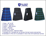 Men's 8 Yard Kilt for Men, Men's Deluxe Kilt, Scottish Tartan Kilt, Highland Wedding Kilt, Elliot Modern Kilt