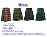 Men's 5 Yard Scottish Tartan Kilt, Highland Wedding Kilt, Graham of Montrose Weathered Tartan Kilt