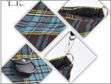 Traditional Scottish Women Tartan Bag Pleated Crossbody Purse - Adjustable Straps, Zip Closure Anderson Tartan