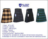 Men's 8 Yard Kilt for Men, Men's Deluxe Kilt, Scottish Tartan Kilt, Highland Wedding Kilt, Rose Ancient Kilt