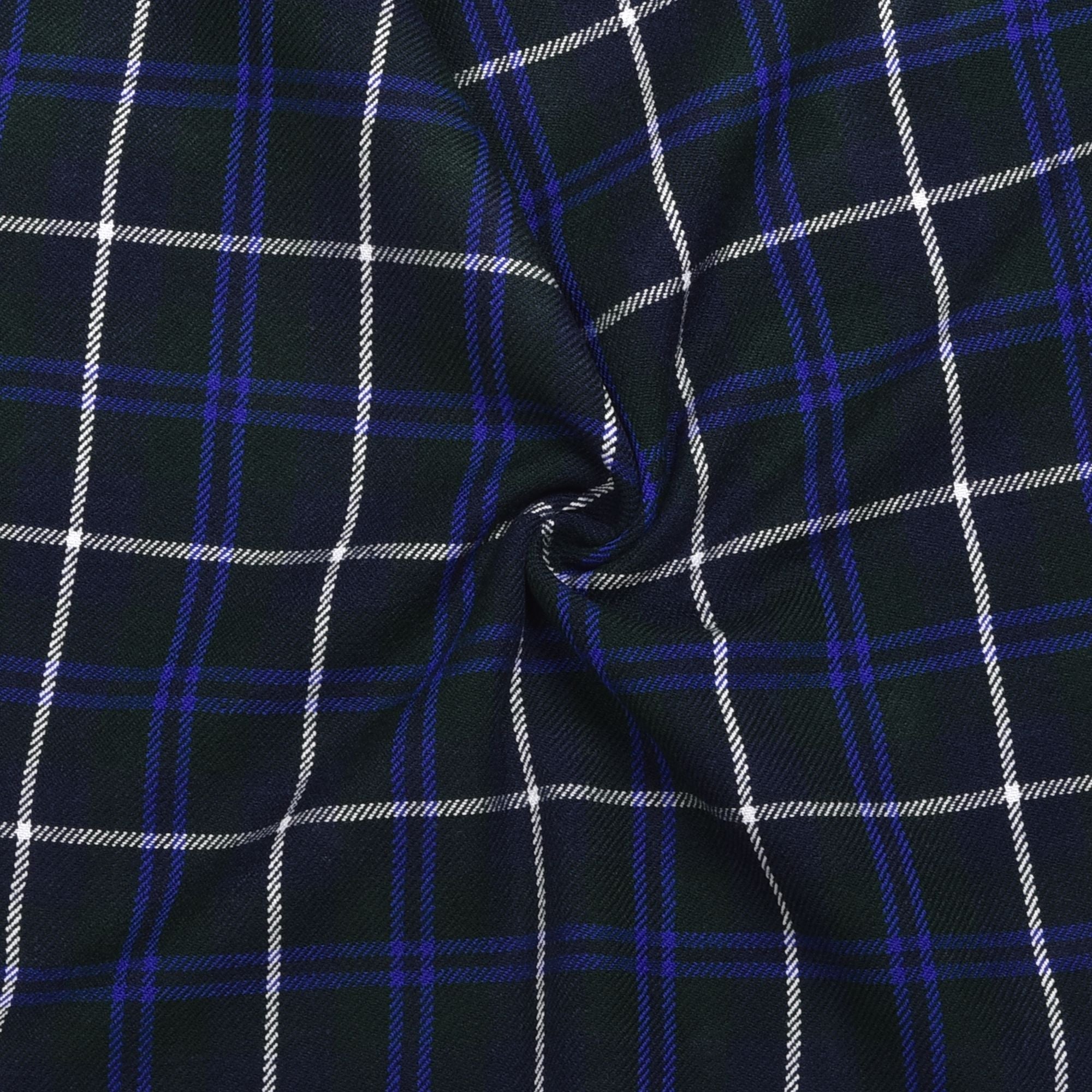 Scottish 13oz Tartan Plaid Fabric By The Yard - Blue Douglas Tartan