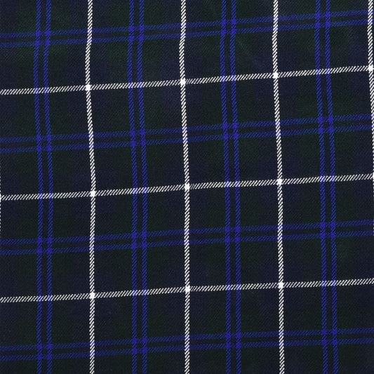 Scottish 13oz Tartan Plaid Fabric By The Yard - Blue Douglas Tartan