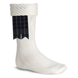 Scottish Tartan Kilt Flashes with Elastic Adjusters Grey