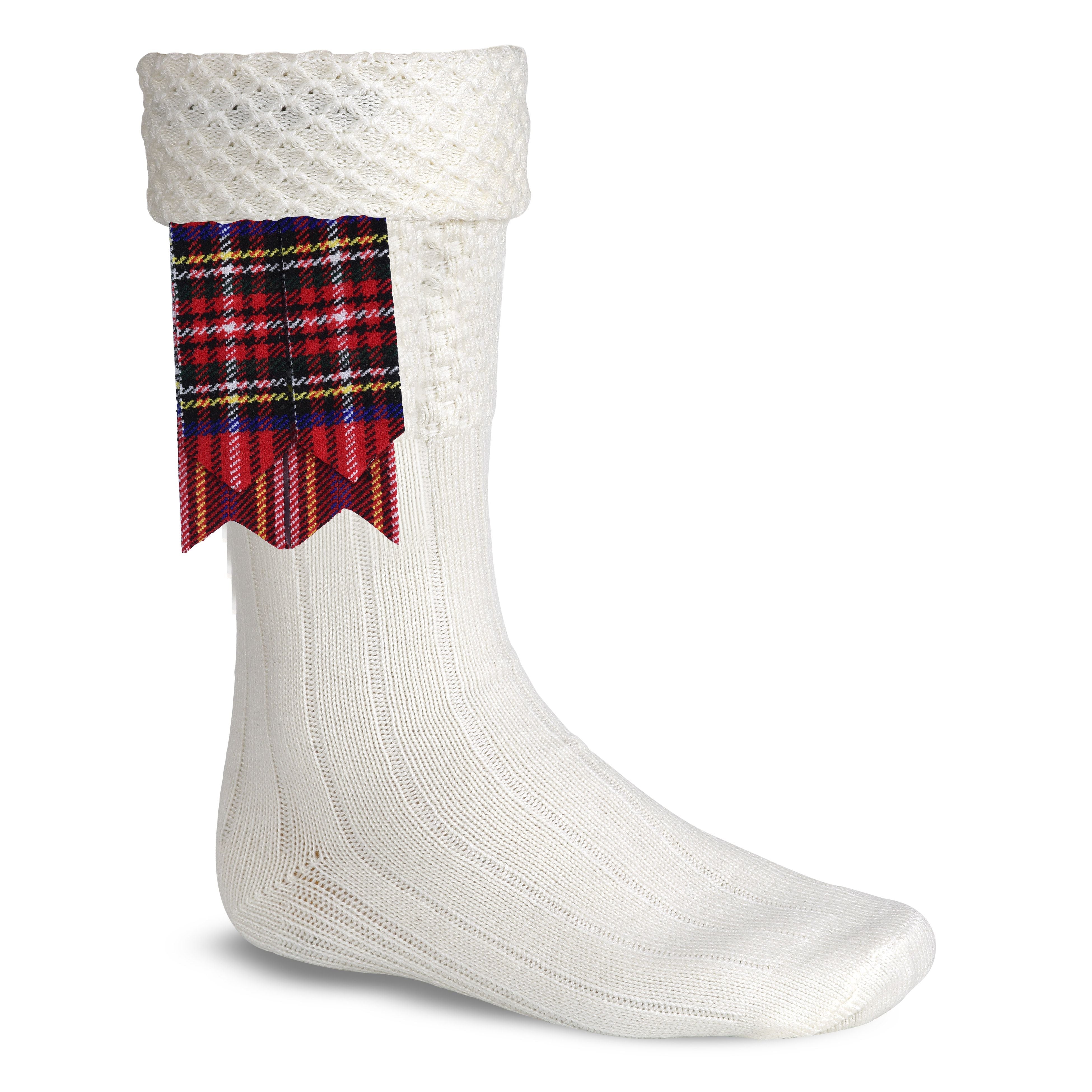 Scottish Tartan Kilt Flashes with Elastic Adjusters Royal Stewart