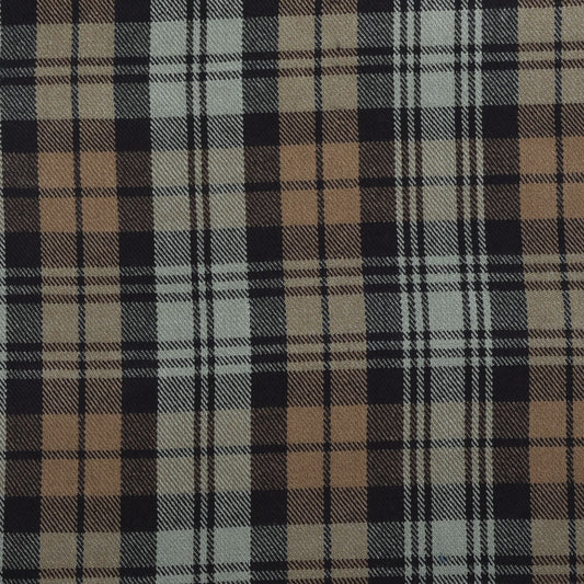 Scottish 13oz Tartan Plaid Fabric By The Yard - Black Watch Weathered Tartan