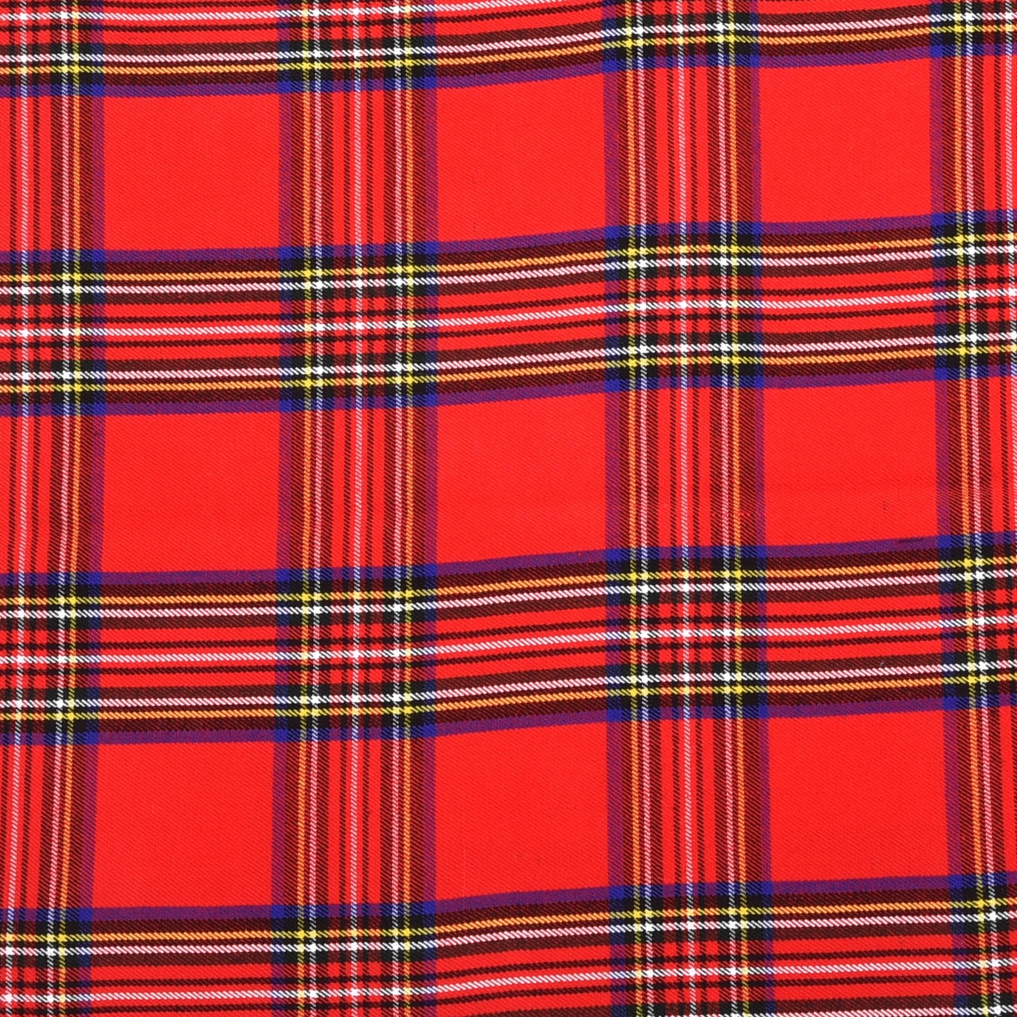 Scottish 16oz Tartan Plaid Fabric By The Yard - Royal Stewart Tartan