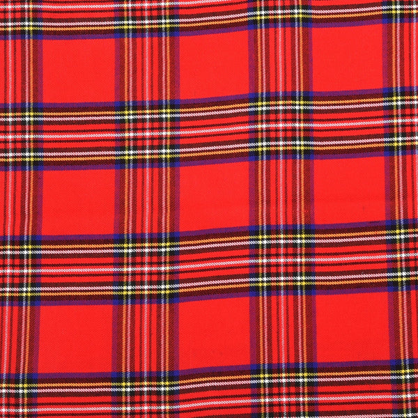 Scottish 16oz Tartan Plaid Fabric By The Yard - Royal Stewart Tartan
