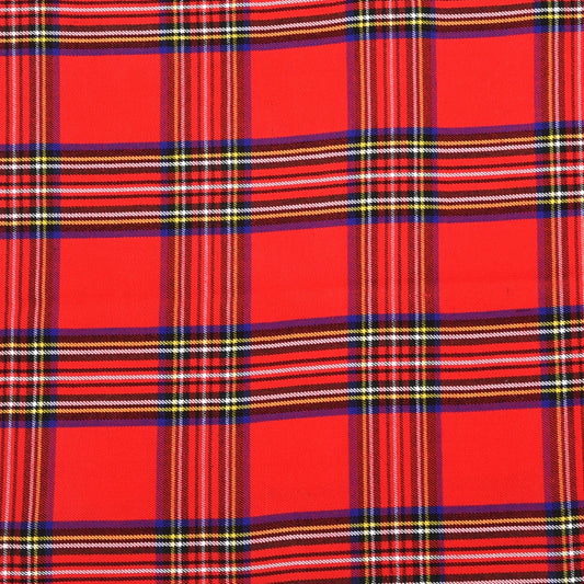 Scottish 16oz Tartan Plaid Fabric By The Yard - Royal Stewart Tartan