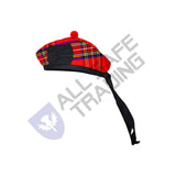 Scottish Royal Stewart Glengarry Hat with Red Pompom