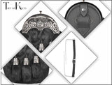 Premium Leather Sporran for Men - Ideal Kilt Accessories for Men, Scottish Kilt Sporran with Chain Belt Art # 4