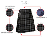 5 Yard Granite Tartan Kilt fabric
