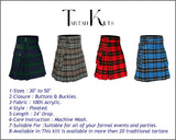 Scottish Men's Modern Wallace 16oz Tartan Pockets Utility Kilt, Cargo Kilt