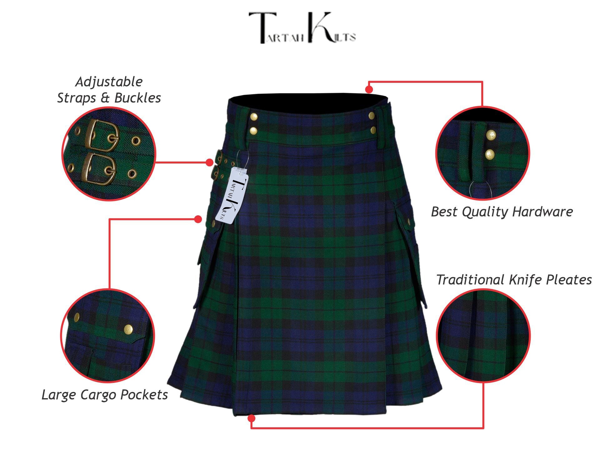 Wallace Hunting Tartan Kilts for Men's