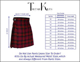 Authentic Scottish Men's Tartan Kilts - Highland Light Weight Value Kilt Embrace Your Heritage with Comfort Macdonald Tartan Kilt