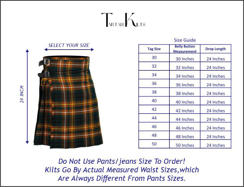 5 Yard Buchanan Hunting Tartan Kilt size
