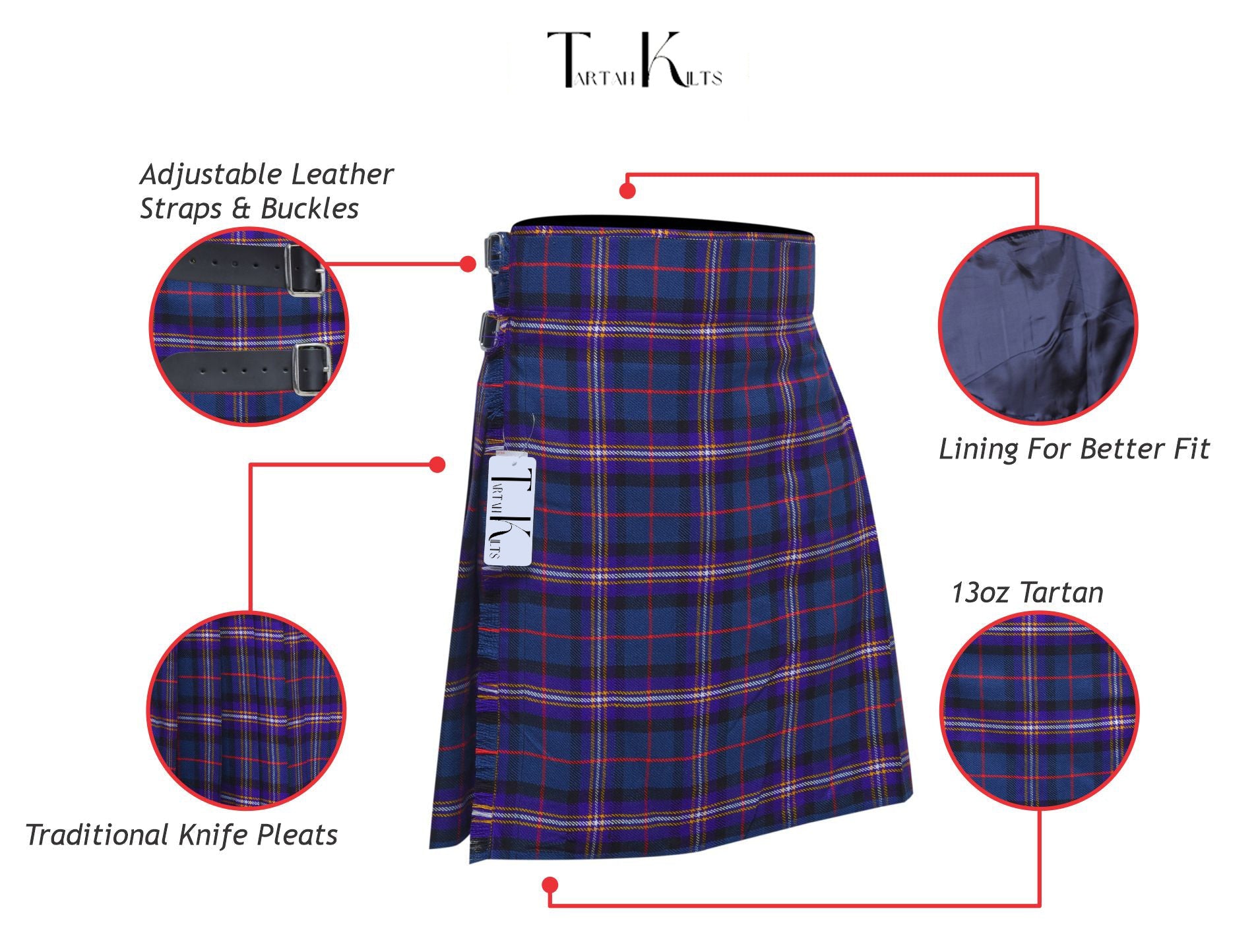 5 Yard Masonic Tartan Kilt fabirc