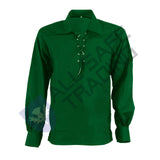 Scottish Green Ghillie Jacobite Jacobean Shirt