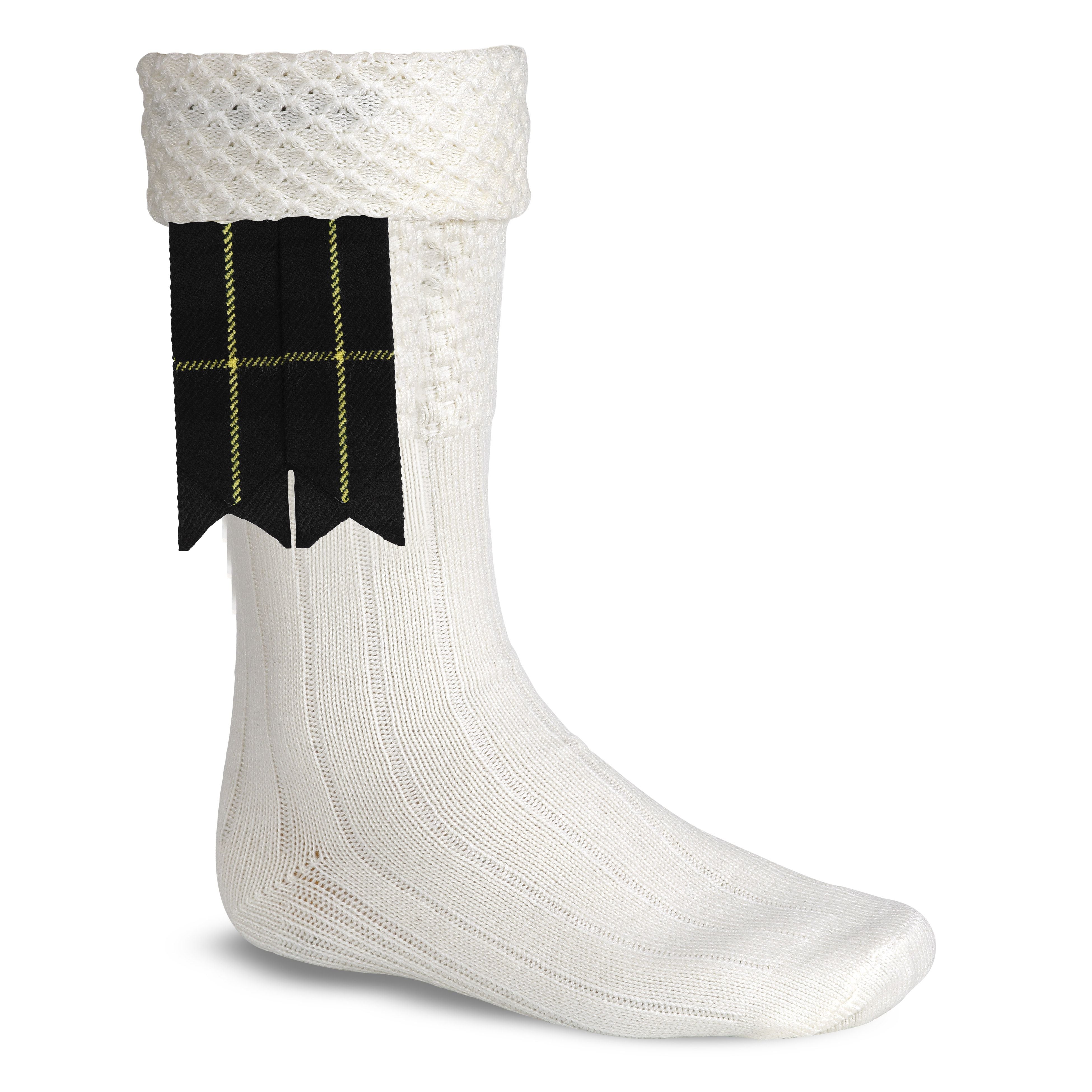 Scottish Tartan Kilt Flashes with Elastic Adjusters Wallace Hunting