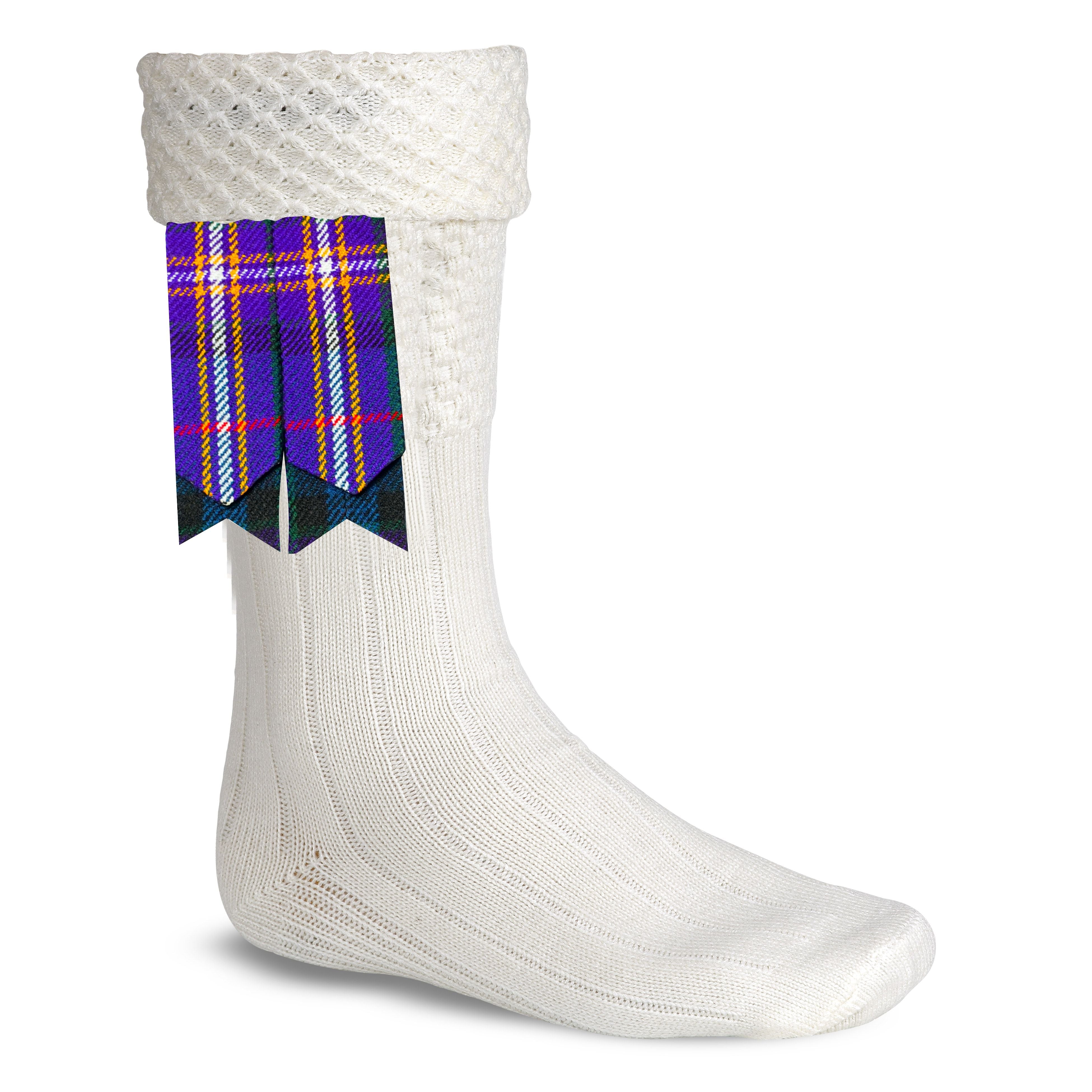 Scottish Tartan Kilt Flashes with Elastic Adjusters Masonic